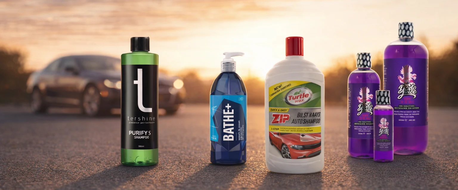 Bilschampo betygsatta 2026 – 5 favoriter för renare tvätt