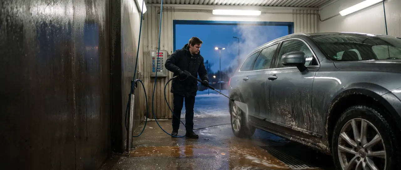 Tvätta bilen på vintern – hur ofta, vid vilken temperatur och i vilken ordning