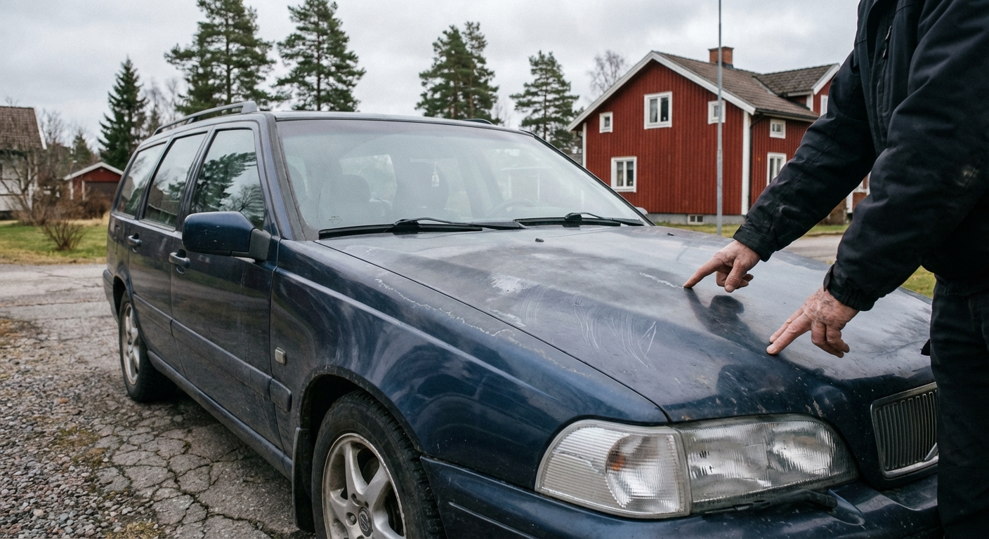 Före tjärlösare-behandling