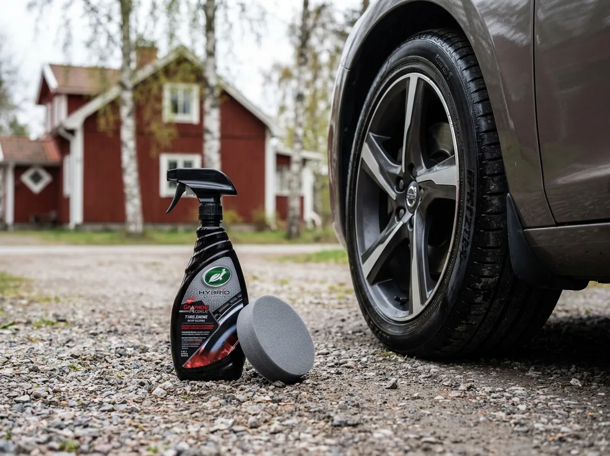Turtle Wax Graphene Acrylic Tire Shine i testmiljö