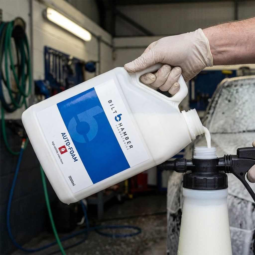 Produkttest av Förtvättsmedel Bilt Hamber Auto-Foam – detaljbild
