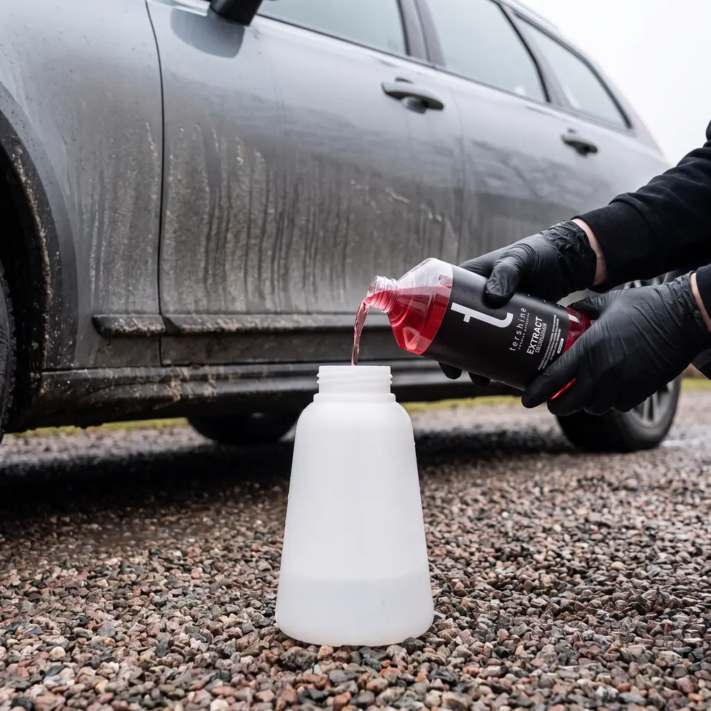 Bildmontage av Förtvättsmedel tershine Extract