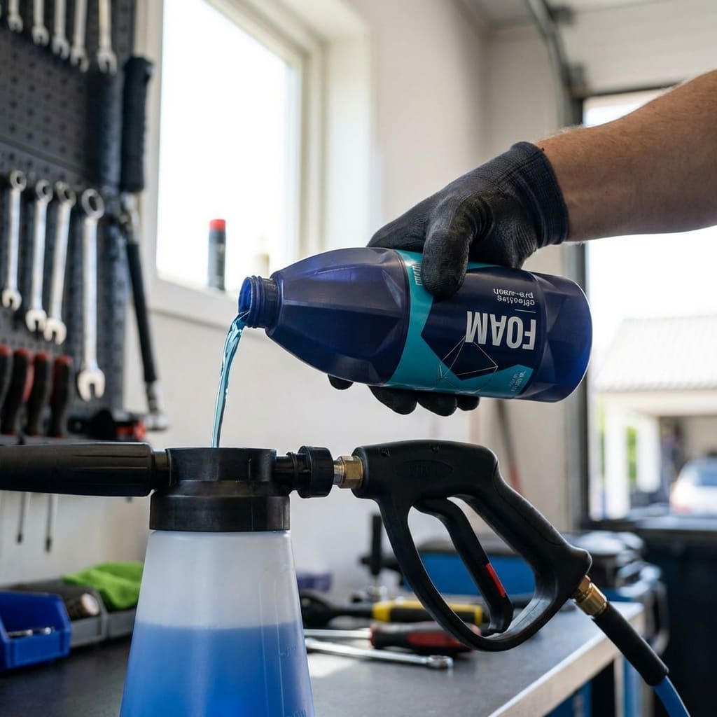 Bildmontage av Förtvättsmedel Gyeon Q²M Foam