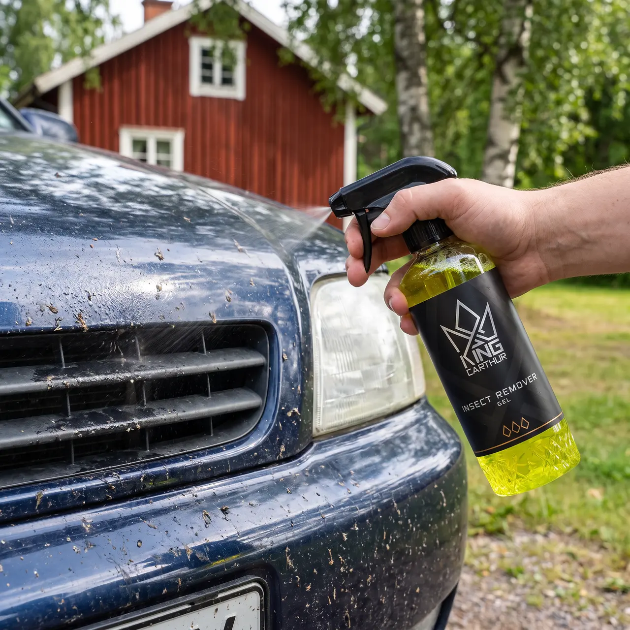 Bildmontage av King Carthur Insect Remover GEL
