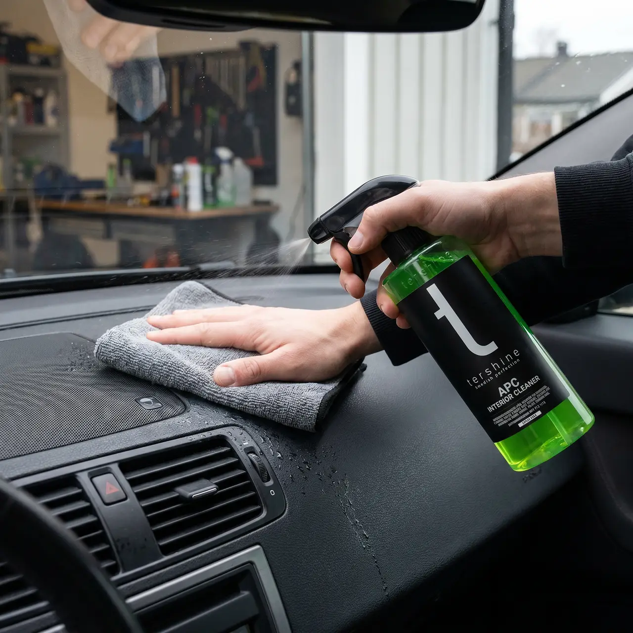 Bildmontage av tershine APC Interior Cleaner