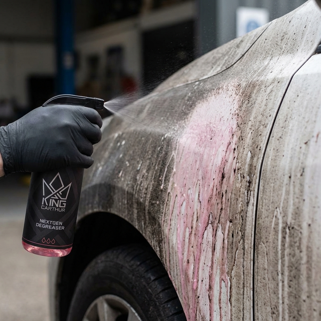 Produkttest av Kallavfettning King Carthur NextGen Degreaser – detaljbild