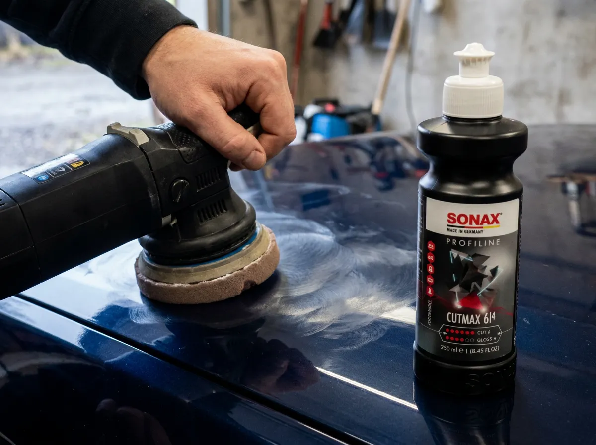 Sonax Profiline CutMax – närbild under användning