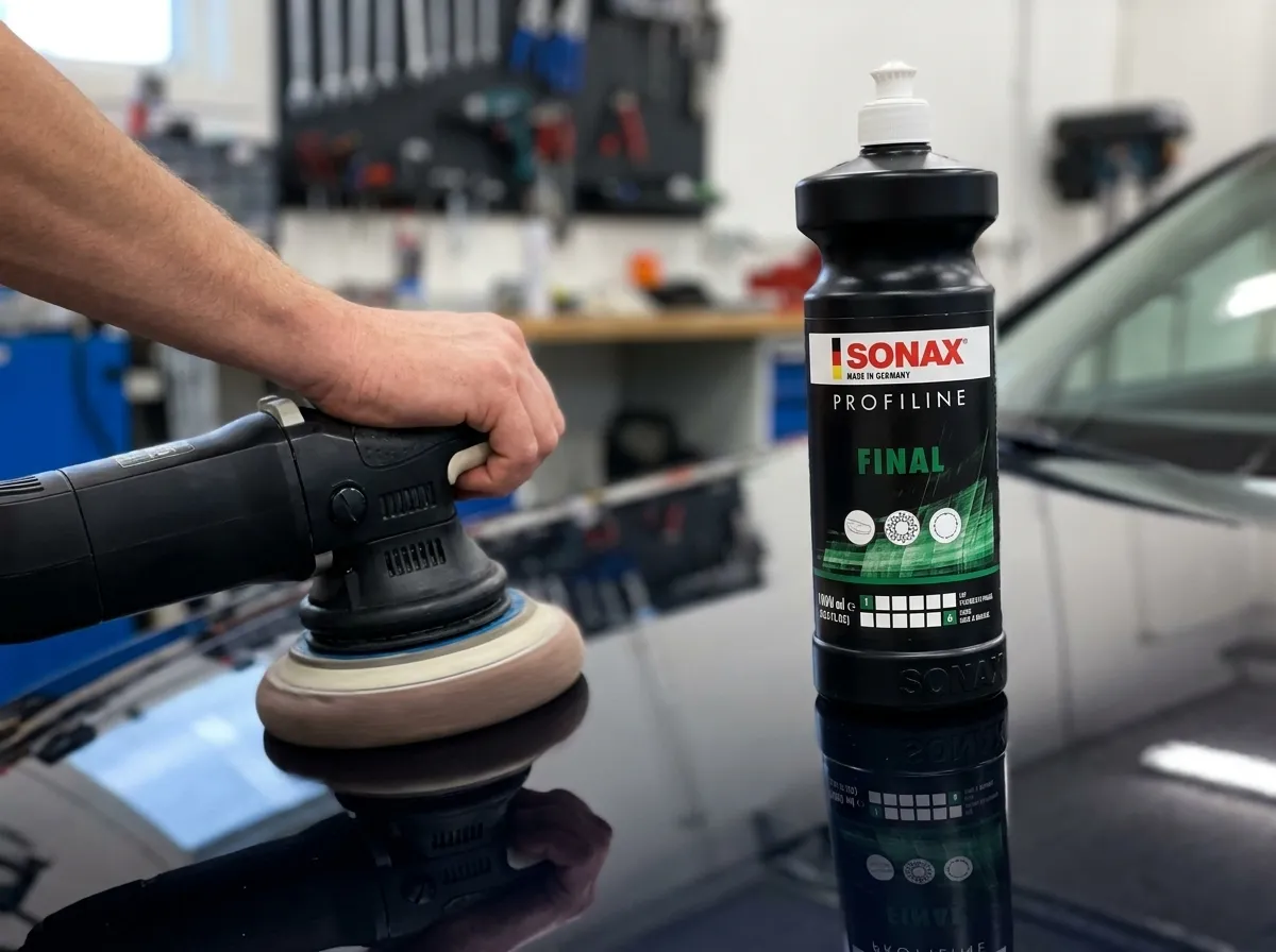 Sonax Profiline Final – närbild under användning