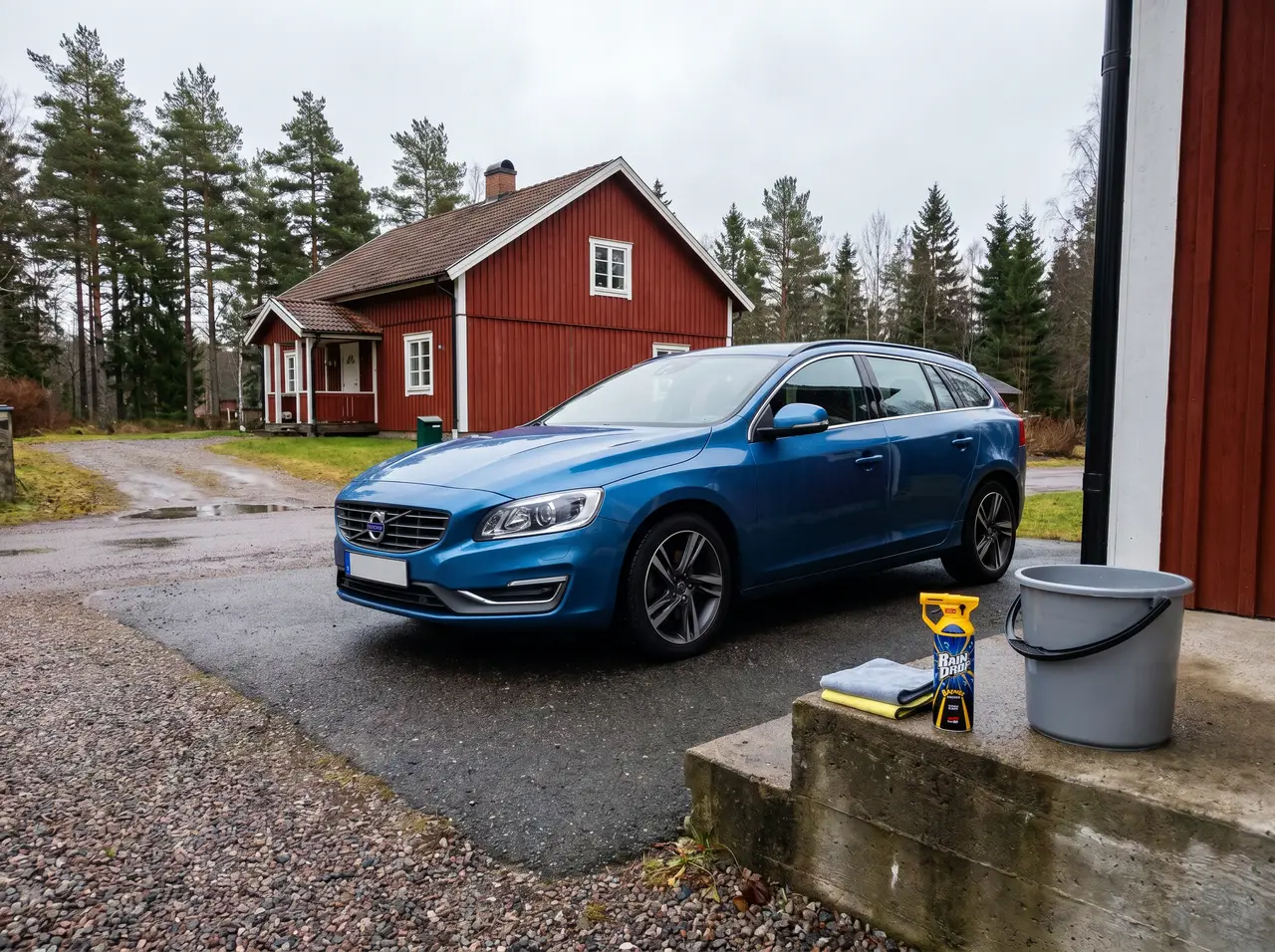 Bildmontage av Soft99 Rain Drop