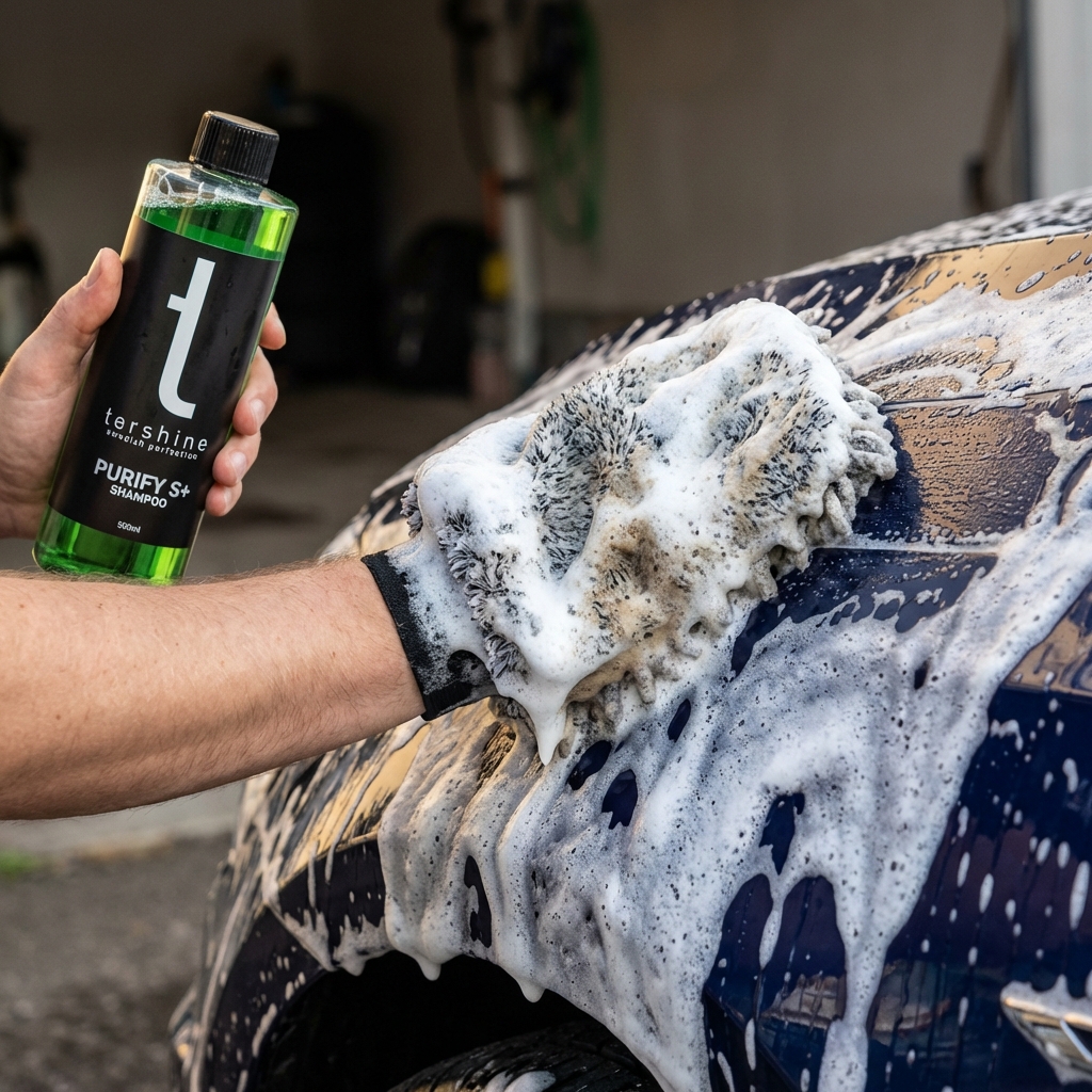 Produkttest av tershine Purify S+ - Bilschampo 500 ml – detaljbild