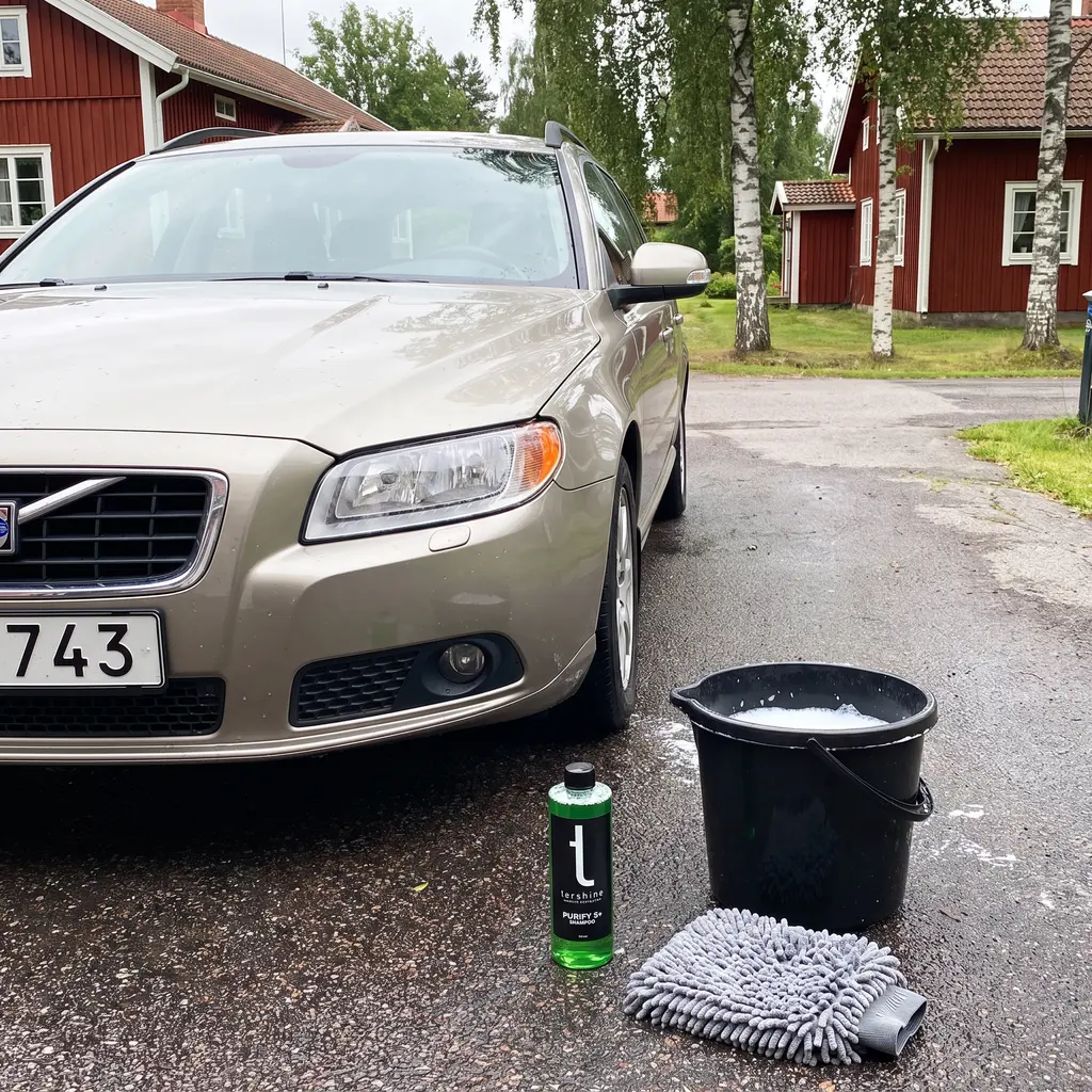 Bildmontage av tershine Purify S+ - Bilschampo 500 ml